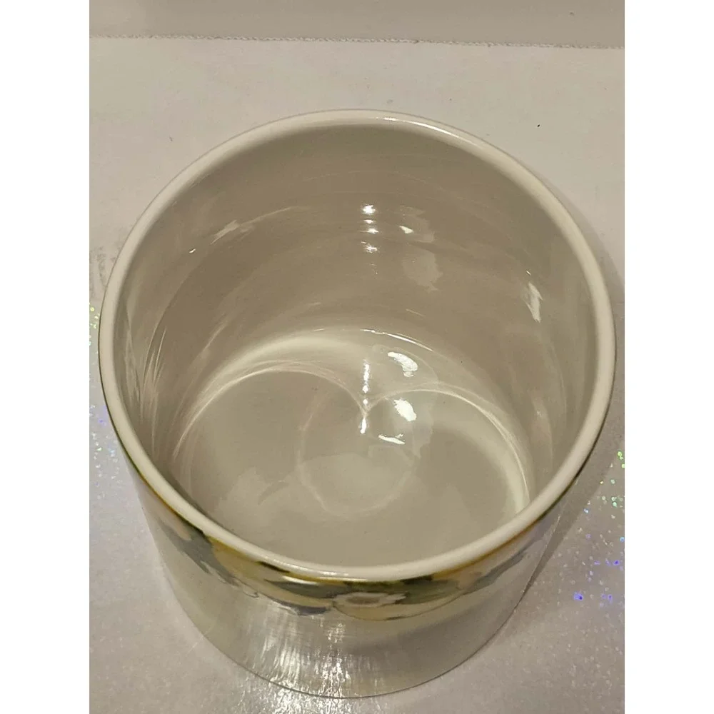 🍏 Cracker Barrel Golden Delicious Apple Canister w‎ Lid EUC 🍏
